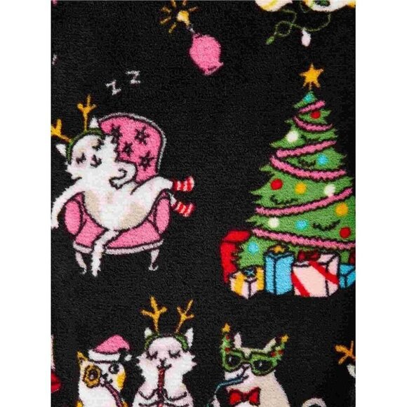 Christmas Pajamas PJs Union Suit Drop Seat 1 pc Small NWT Meowy‎ Catmas Holiday - Picture 8 of 14